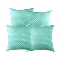Set 4 Cojines Lona Mini Estrellita Jade 50x50 cm