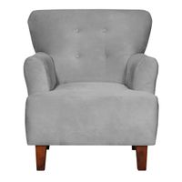 Poltrona  1c York  felpa  gris 75x55x92 cm