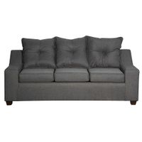 Sofa  Viena 3 cuerpos   Tela Gris  oscuro 190 x 80x90