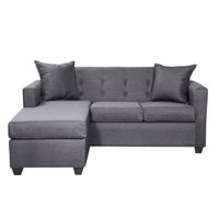 Seccional Intercambiable Gramado tela Gris oscuro 170x130x83