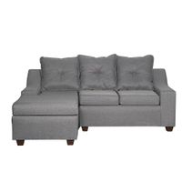 Seccional Viena 3 cuerpos  Izquierdo Tela Gris 195x 155x90