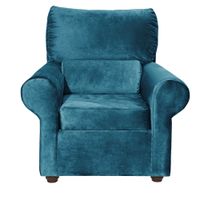 Sillon Beron 1c Felpa  Petroleo  95 x 90 x 100