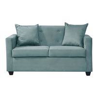 Sofa 2c Gramado felpa Turquesa 130x70x83