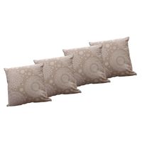 Set 4 Cojines Lona Española Jalebi 50x50 cm Beige
