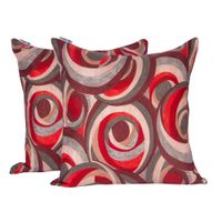 Set 2 Cojines Lona Española  50X50 Sonido  Rojo