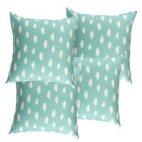 Set 4 Cojines Lona Nube Jade 50x50 cm