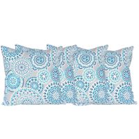 Set 4 cojines Lona Española Cargagena 50x50 TURQUESA