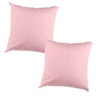 Set 2 Cojines Lona Mini  Estrellita Rosa 50x50 cm