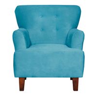 Poltrona 1c York Felpa turquesa 75x55x92 cm
