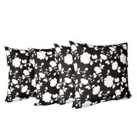 Set 4 Cojines Lona Española Roberta 50x50 cm Negro