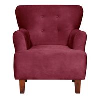 Poltrona York 1c  Felpa Burdeo 75x55x92 cm