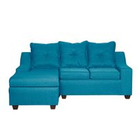 Seccional Viena 3 cuerpos  Izquierdo  Tela Turquesa 195 x 155 x90