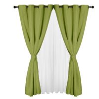 Cortina set Yasmin 8 pzas. 1.40 x 2.25 Pistacho