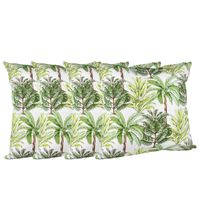 Set 4 cojines Lona Española Palmeras  50x50 Verde