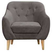 Poltrona 1c  Norway Felpa Gris Osxuro 85x87x90