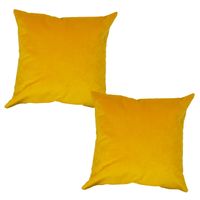 Set 2 Cojin Felpa New Velvet 40x40 cm Amarillo