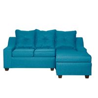 Seccional Viena 3 cuerpos  Derecho Tela  Turquesa 195 155x90