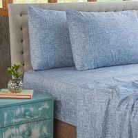 Sabanas Microfibra Estampada 1 .5 Plazas 3P- Nautica Home- Azul