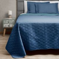 Quilt Bicolor Masel 1,5 pl 180x 250 azul - Petroleo