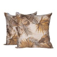 Set 2 Cojines Lona Española 50x50 Tiko CHOCOLATE