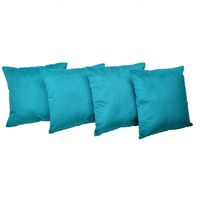 Set 4 Cojines New velvet 40x40 cm Turquesa