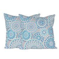 Set 2 cojines Lona Española Cargagena 50x50 TURQUESA