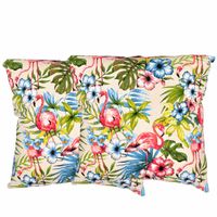 Set 2 cojines Lona Española Flamingo 50x50 BEIGE