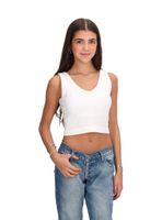 Crop Top Juvenil Acanalado Caffarena