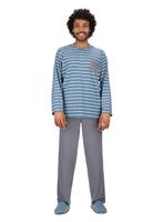 Pijama largo algodón Gris Mota