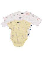 Body Niña Pack 3 Amarillo Mota