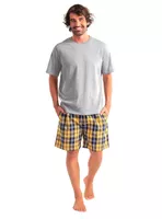 Pijama Corto Melange Diseño Algodón Mota