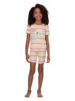 Pijama Corto Niña Rosado Algodón Mota