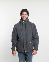 Chaqueta Canvas Hombre forrada en sherpa Gris Polemic