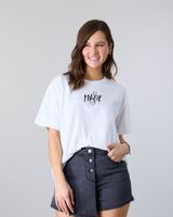 Polera Mujer Algodón Grafitti Blanco Relaxed Polemic