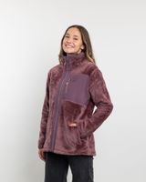 Poleron mujer Polar shaggy bonded Ciruela Burdeo Polemic