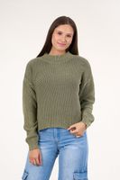 Sweater mujer algodon con proceso Verde Polemic