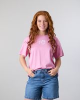 Polera Mujer Algodón Grafitti Rosa Relaxed Polemic