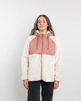 Poleron mujer Polar Shaggy Acolchado con gorro Crema Polemic