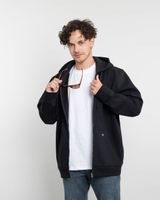 Poleron con cierre y gorro Invierno Negro POLEMIC