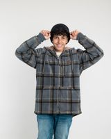 Chaqueta Campera juvenil forrada en Micropolar Leñadora con gorro Polemic
