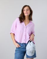 Blusa Mujer Crep cuello camisero Lila Polemic