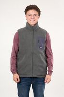 Poleron sin mangas Mini sherpa full cierre Gris wi8314 Polemic