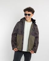 Parka niño Impermeable con estampado Verde Polemic