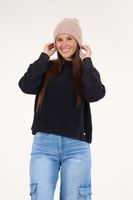 Sweater mujer algodon con proceso Negro Polemic