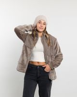 Poleron mujer Polar Acolchado Shaggy Bonded Beige Polemic