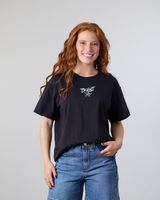 Polera Mujer Algodón Grafitti Negro Relaxed Polemic
