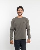 Polera manga larga hombre algodón clasico Verde Polemic