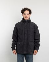 Chaqueta Canvas Hombre forrada en sherpa Negro Polemic