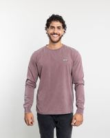 Polera manga larga hombre tela procesada Burdeo Polemic