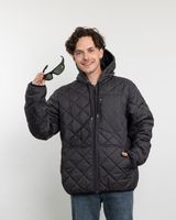 Parka Hombre Waterproof con acolchado Negro Polemic